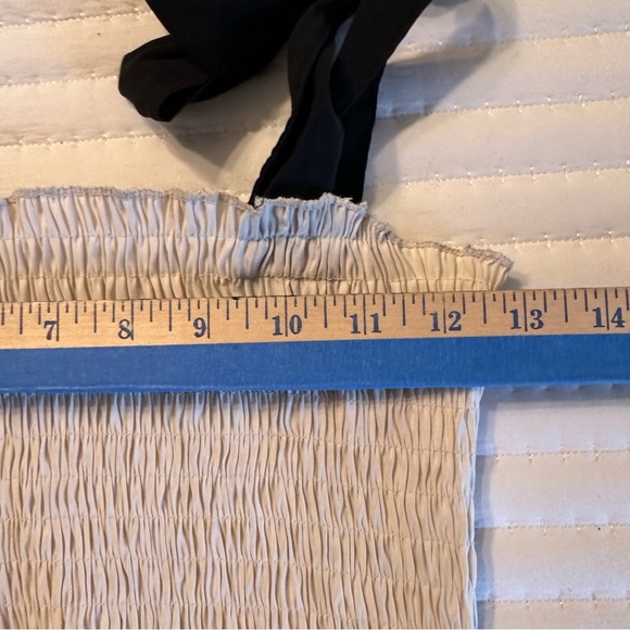 ZARA Ruched Cream Elastic Crop Top Size M(h8 - Picture 8 of 9